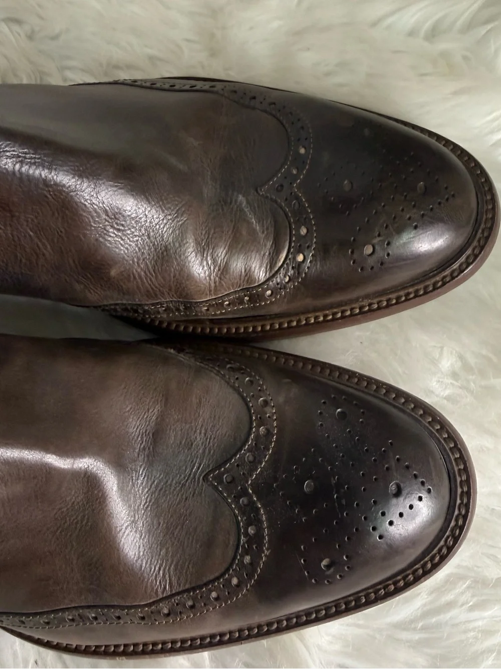 Johnston & Murphy Bryson Wingtip Chelsea Boots Brown Leather Men’s 13M